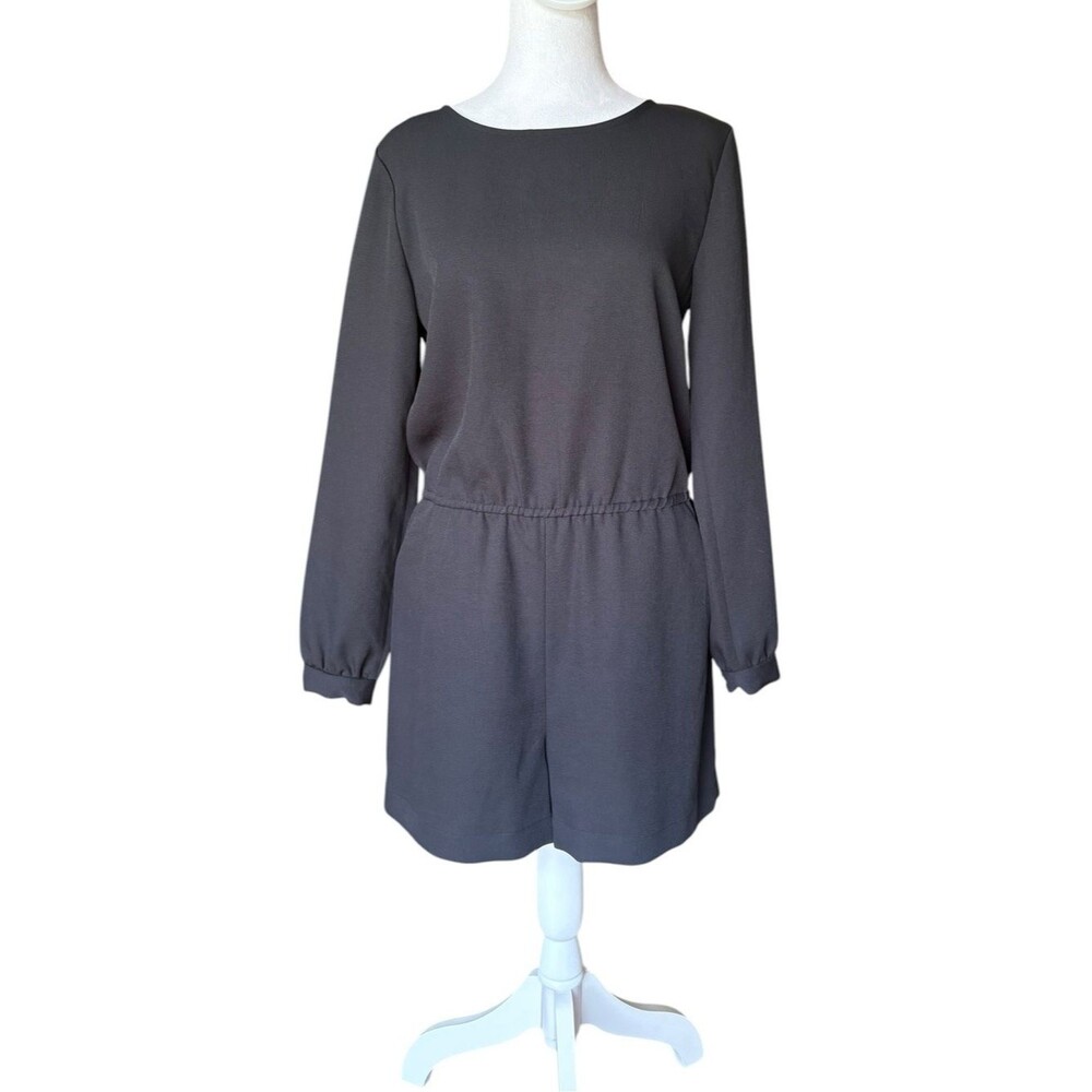 Aritizia Wilfred Grignard Romper Black Long Sleeve Womens Medium